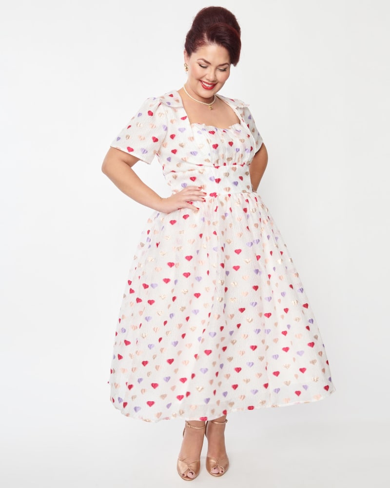 Plus size clearance white vintage dress
